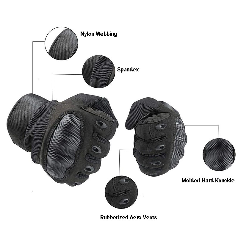 Tactical Gloves Hard knuckle Detail