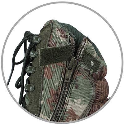 military boots zipper
