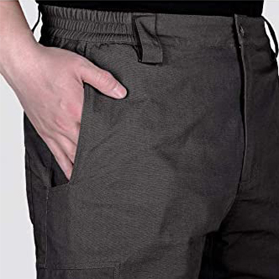 Mens Tactical Pants Khaki 2 front Slant Pockets