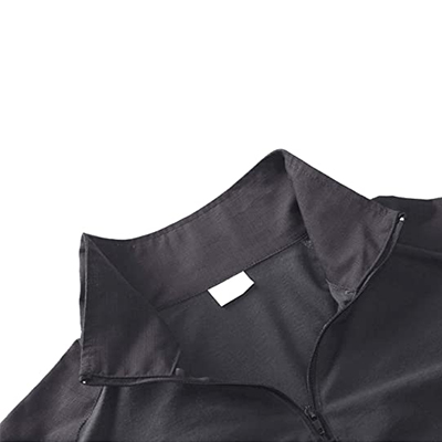Grey Tactical Shirt Quarter Zip-Up Design