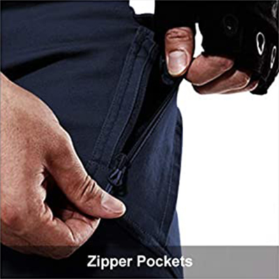 Tactical Pants Military Navy Blue zipper pockets