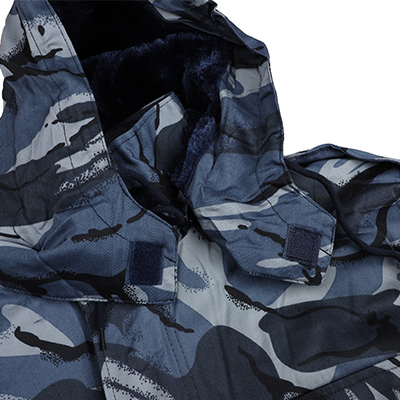 Military Jacket Blue Hood