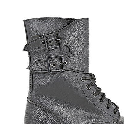 Leather Fireman Boots Adjustable Buckle