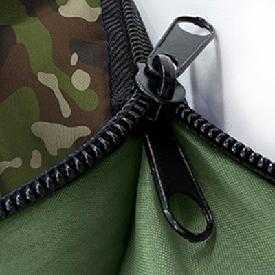 Army sleeping bag double protect zipper