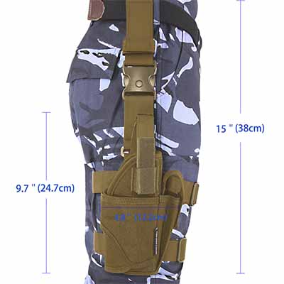 Leg drop holster elastic