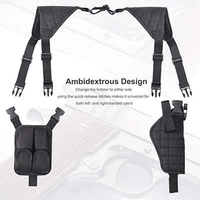 Tactical shoulder holster ambidextrous design