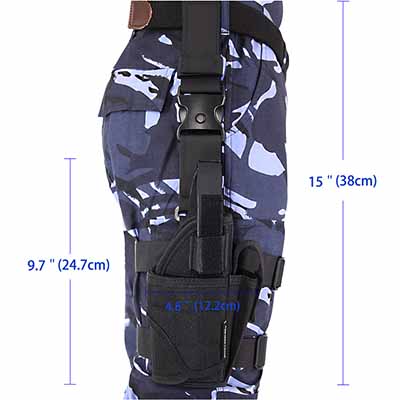 Tactical leg holsters for pistols