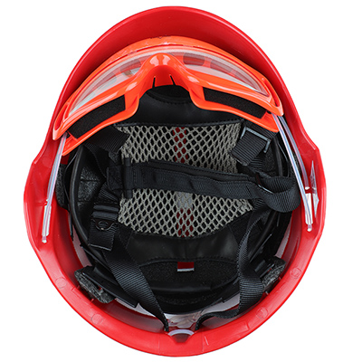 Red Firefighter Helmet Comfortable Cushion Lining