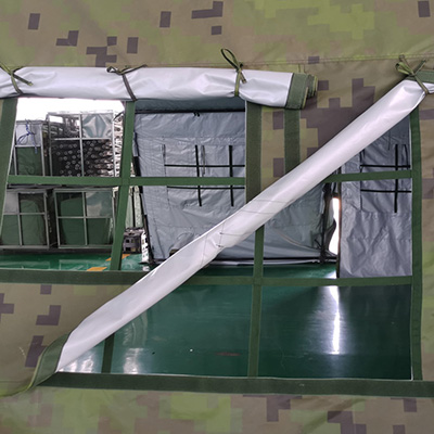 Military tent Humanized window design