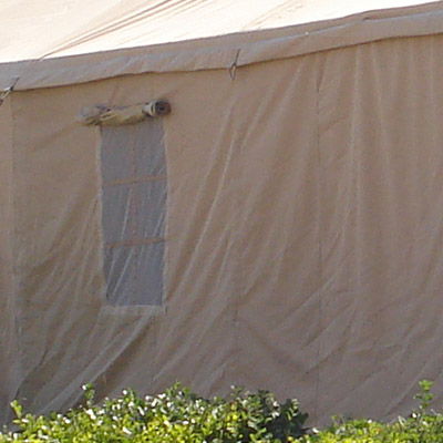 Army Disaster Tent Humanized window design
