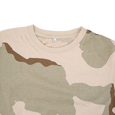 Tri-Color Desert Camoufalge T shirt Round Collar