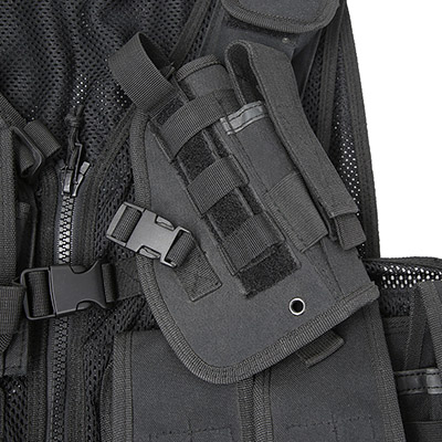 Mesh Cross Draw Tactical Vest Chest Pistol Holster