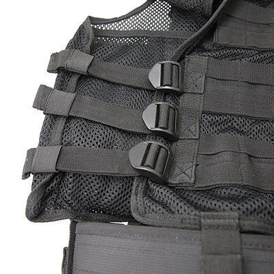 Mesh Cross Draw Tactical Vest Adjustable Waist Straps
