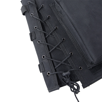 Black Police Tactical Vest Lace-up Adjustment