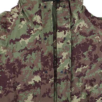 Army Windbreaker Placket Closure By Zipper and Snap
