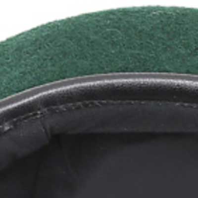 Army Beret Superior Leather Brim