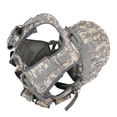 equipped with tactical vest