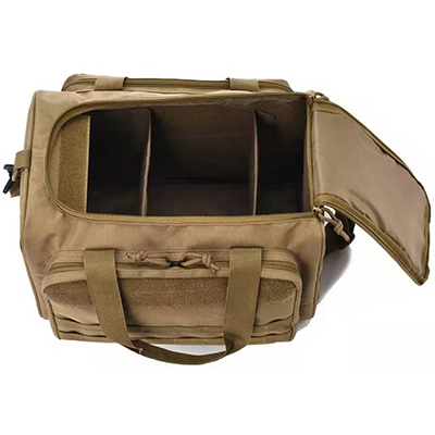 MOLLE Range Bag Large interior space with 2 removable dividers 