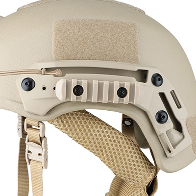 Ballistic Helmet Wendy Rail accessory mounting system