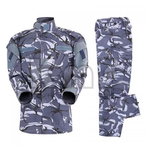 Customize Navy Blue Camouflage Military Uniform With Two Pockets