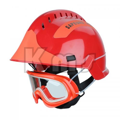 red helmet firefighter
